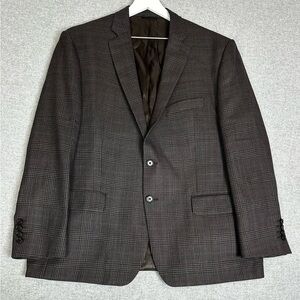 Ralph Lauren Blazer Mens‎ 44S Brown Plaid Wool Sport Coat Made Canada Dillard's